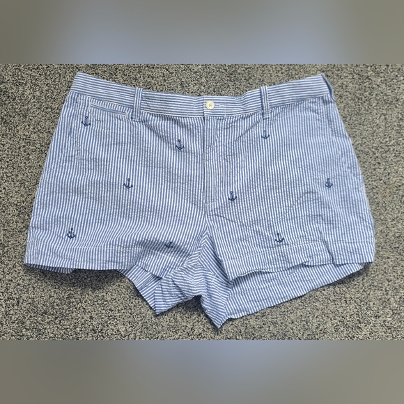 Polo Ralph Lauren Pants - POLO by Ralph Lauren Seersucker Shorts With Embroidered RL Anchors, Size 12